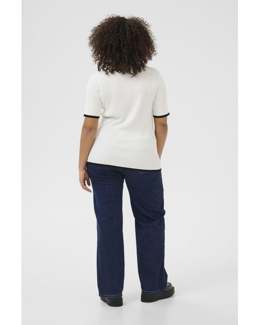Kaffe Pullover Regular Fit Offwhite in het Blue