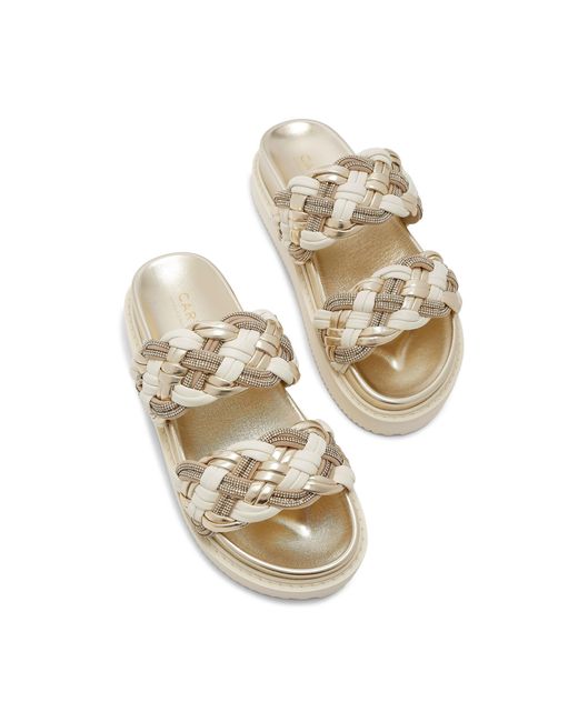 Carvela Kurt Geiger Natural Sandals Gold Combination Maiella
