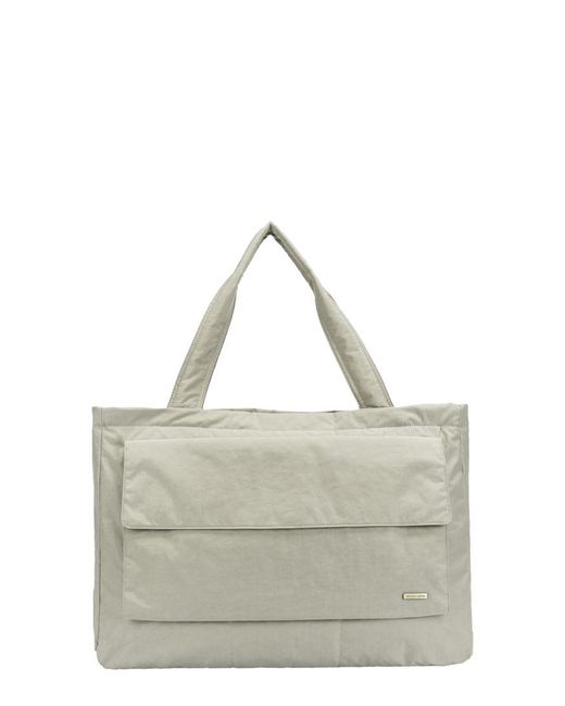 Smith & Canova Gray Oversized Landscape Nylon Tote