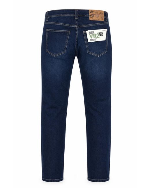 VR2 Denim Blue Slim Fit Jeans Casual Pants for men