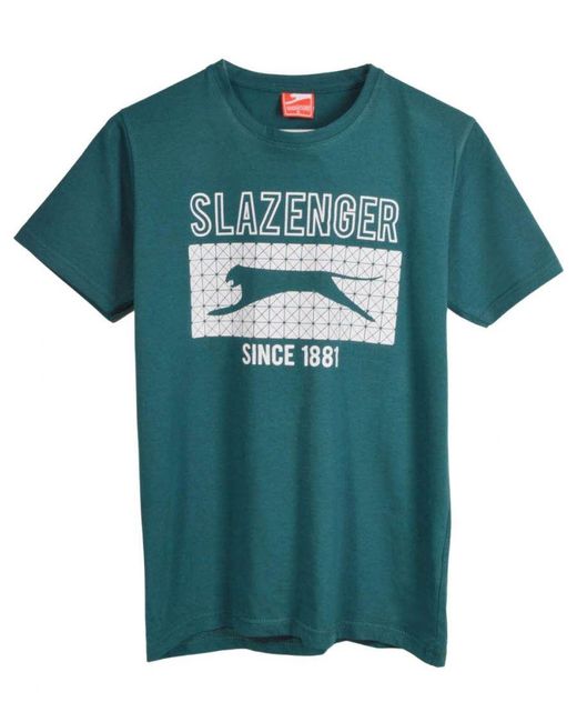 Slazenger 1881 Green Vintage Style Graphic T-Shirt for men