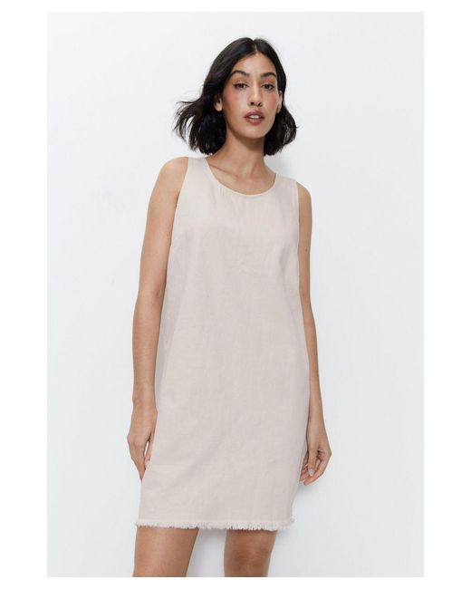 Warehouse White Denim Mini Dress