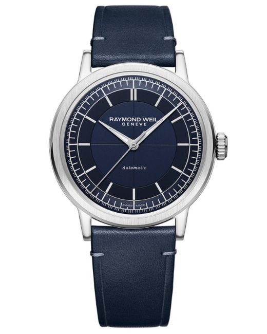 Raymond Weil Blue Millesime Watch 2925-Stc-50001 Leather (Archived) for men