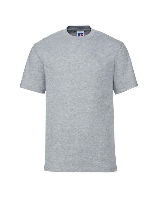 Russell Gray Ringspun Cotton Classic T-Shirt (Light Oxford) for men