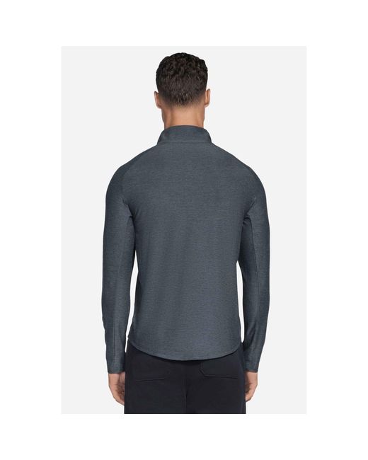 Skechers Blue Go Dri All Day Performance 1/4 Zip Activewear T-Shirts for men