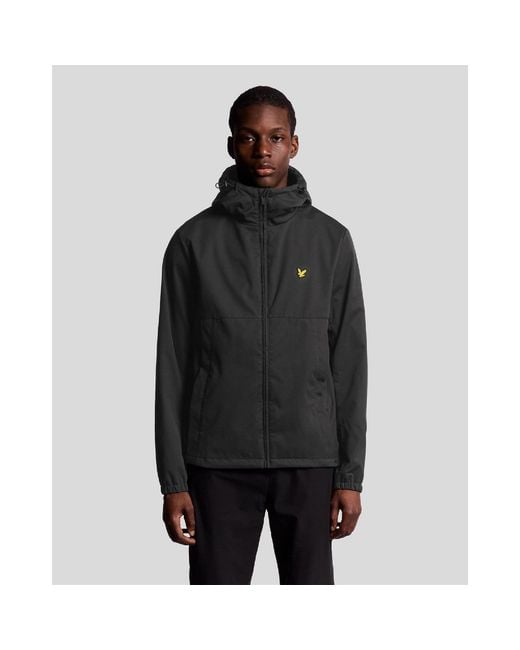 Lyle & Scott Black And Windbreaker Full Zip Up Jacket for men