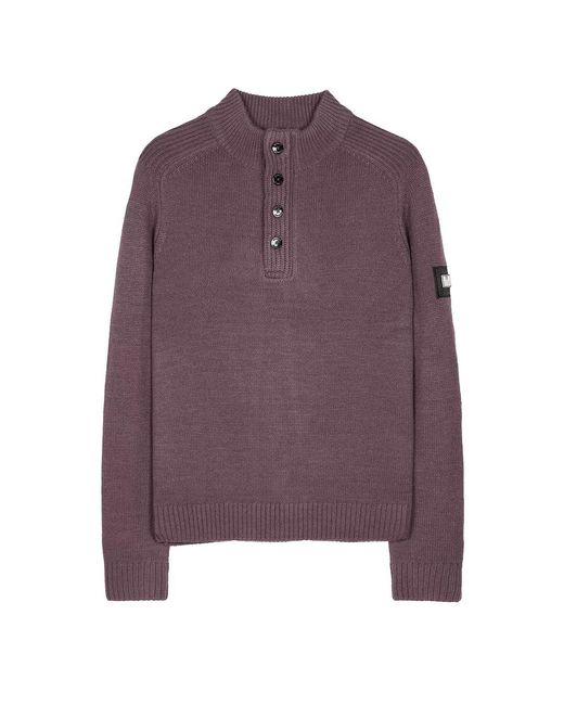 Weekend Offender Purple Castillos Dark Grape Sweater for men