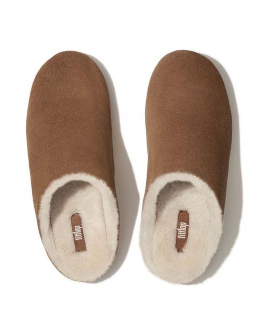 Fitflop Brown Womenss Fit Flop Chrissie Shearling Slippers