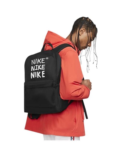 Nike Black Backpack Sports Bags Travel Gym Rucksack New for men