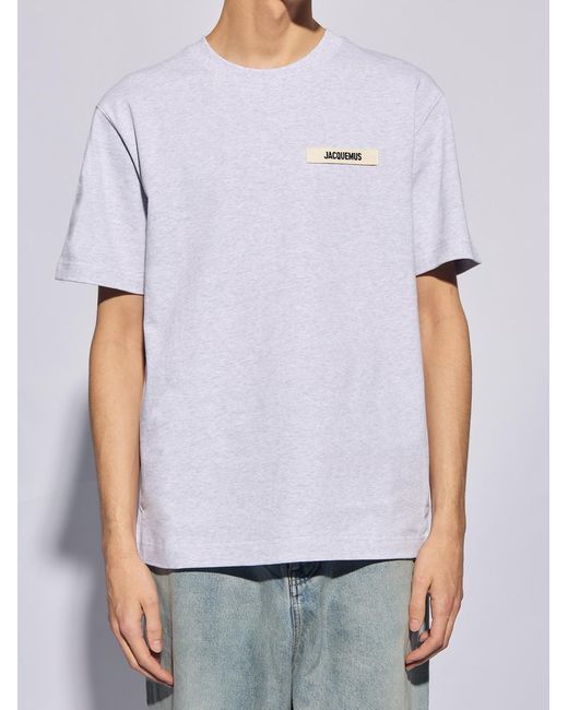 Jacquemus White Le Gros Grain Logo T-Shirt for men