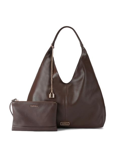 Carvela Kurt Geiger Brown Suedette Cassia Hobo Bag