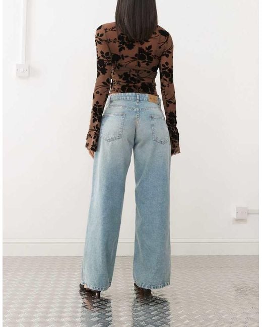 Motel Blue Roomy Extra Wide Low Rise Jeans