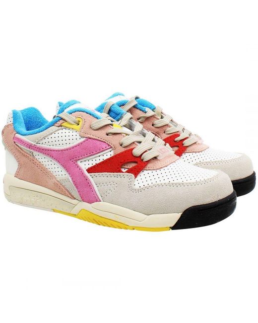 Diadora Pink Lc23 Rebound Multicoloured Trainers for men