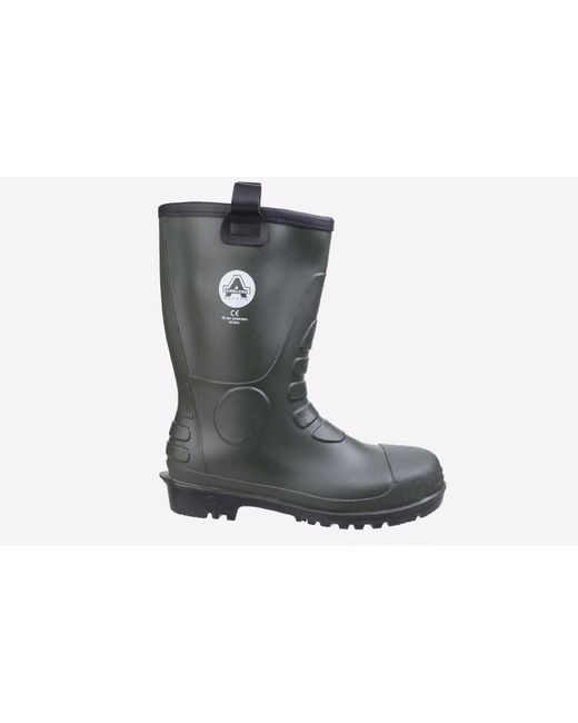 Amblers Safety Black Fs97 Pvc Rigger Boots for men