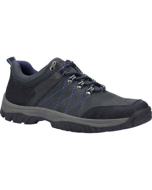 Cotswold Blue Toddington Leather Lace-Up Shoes for men