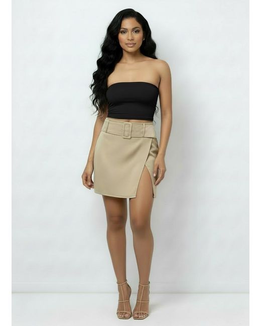 Gini London Multicolor Belted Low Rise Mini Wrap Skirt