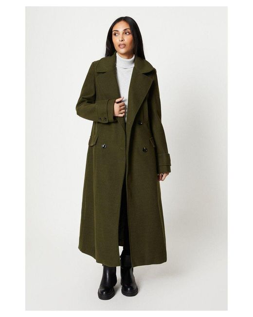 Wallis Green Petite Oversized Coat