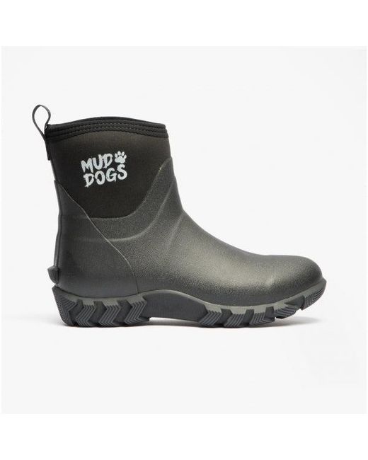 Mud Dogs Black Rutland Short Neoprene Wellington Boots