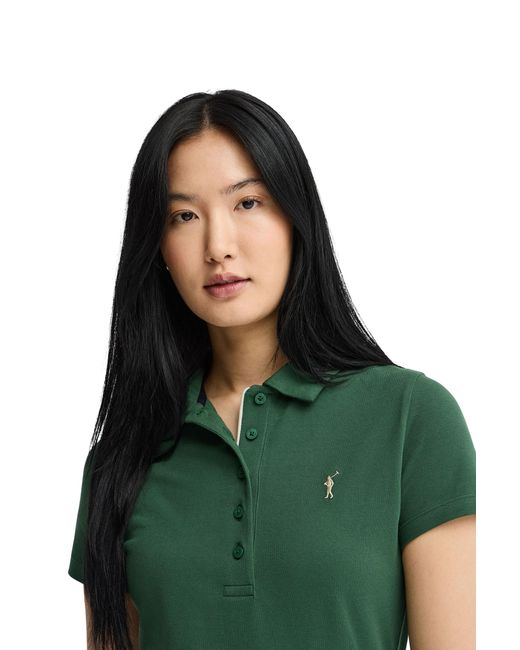 POLO CLUB Green Short Sleeve Neck Dress Dress2