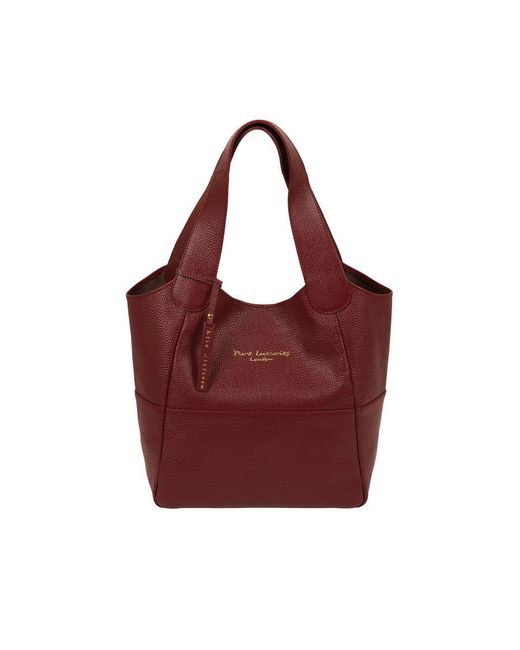 Pure Luxuries Red 'Freer' Leather Tote Bag
