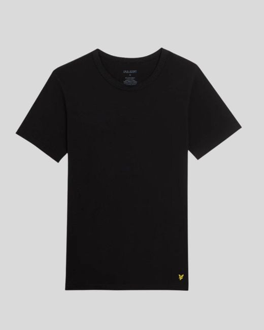 Lyle & Scott Black Basic 3 Pack T-Shirt for men
