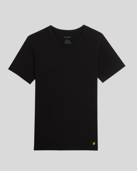 Lyle & Scott Black Basic 3 Pack T-Shirt for men