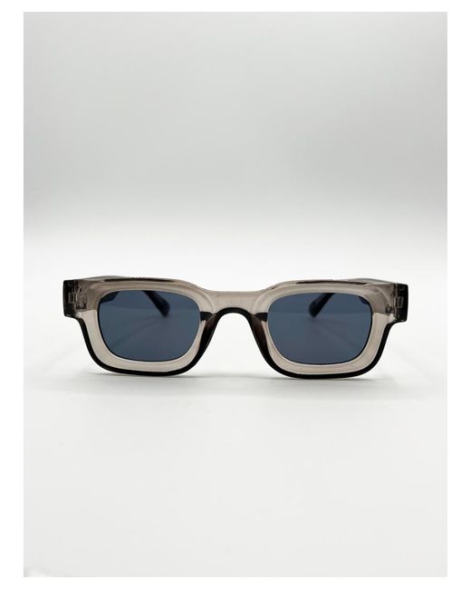 SVNX Blue Chunky Square Frame Sunglasses for men