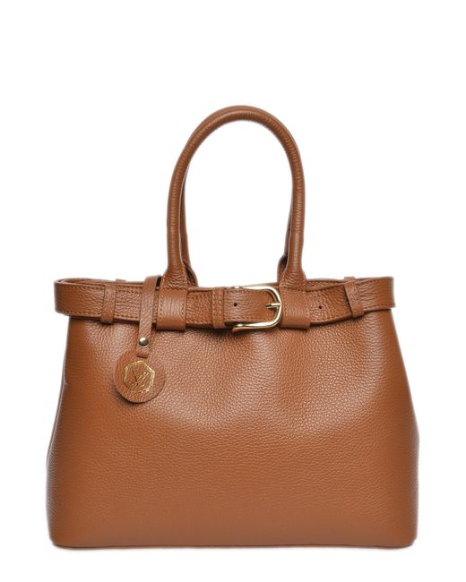 Luisa Vannini Brown Rindsledertasche