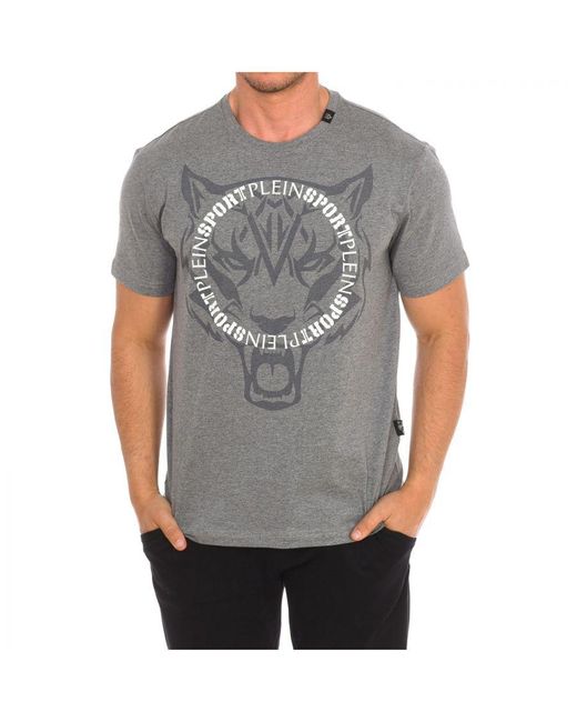 Philipp Plein Gray Tips402 Short Sleeve T-Shirt for men