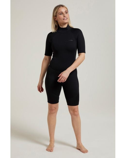 Mountain Warehouse Blue Shorty Wetsuit With Easy Glide Zip Fastening Swimwear