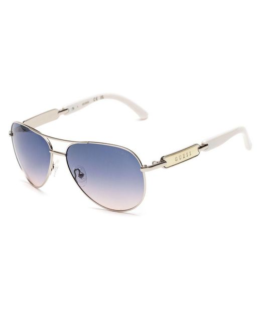 Guess Blue Gray Metal Sunglasses