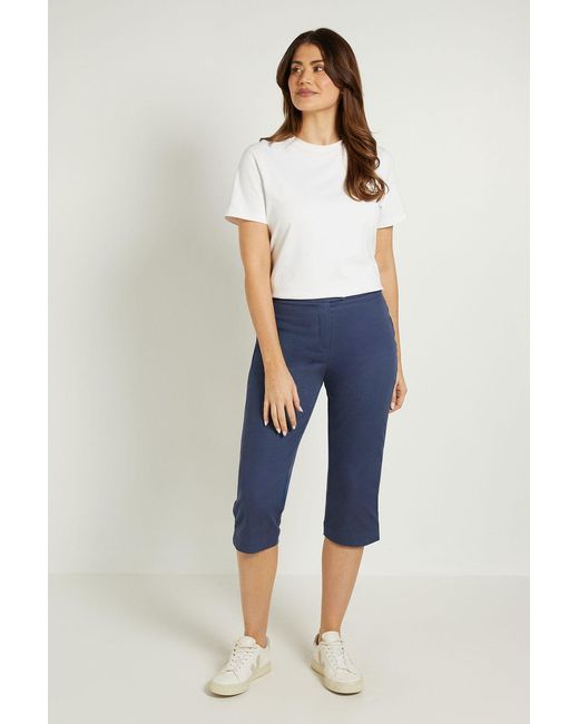 Wallis Blue Cropped Capri Trouser
