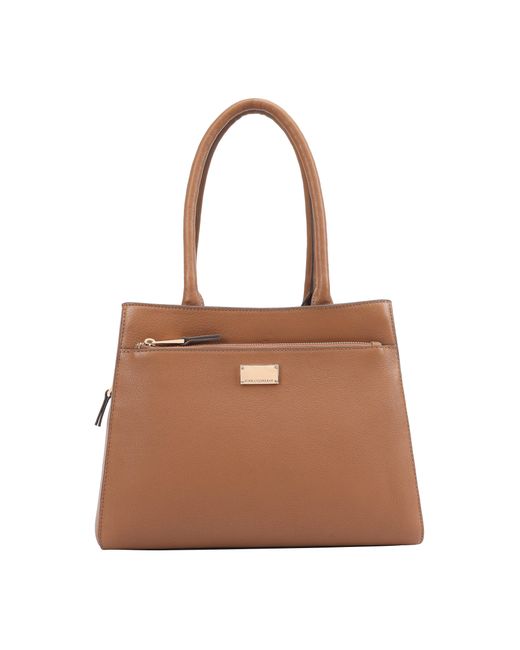 Paul Costelloe Brown Monse Leather Shoulder Bag