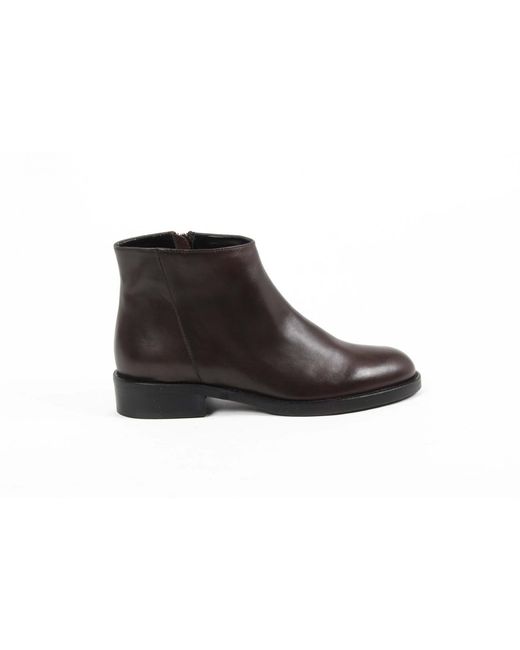 Versace 19.69 Abbigliamento Sportivo Black V Ankle Boot C13 Vitello Marrone