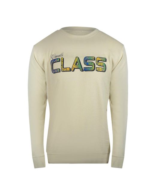 Roberto Cavalli Green Vibrant Floral Logo Sweatshirt Cotton for men