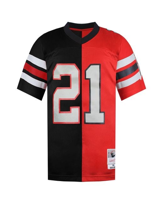 Mitchell & Ness Red Nfl Atlanta Falcons 21 Sanders Legacy Jersey for men
