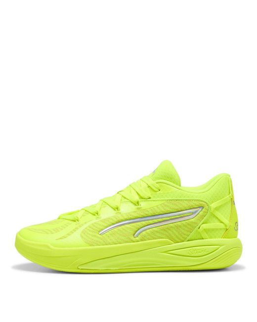 PUMA Yellow Stewie 4 Flawless Basketball Trainers