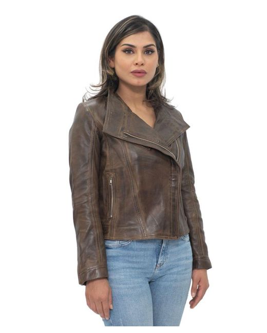 Infinity Leather Black Shawl Wrap Biker Jacket