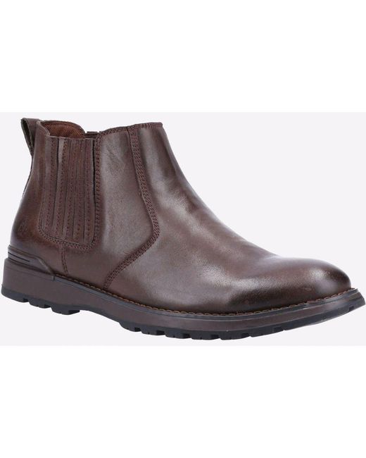 Hush Puppies Brown Gary Chelsea Boot Memory Foam for men