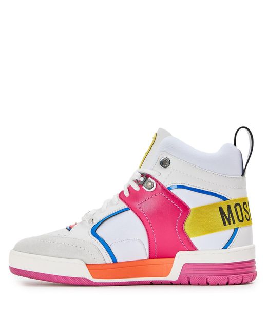 Moschino Pink Court Trainers