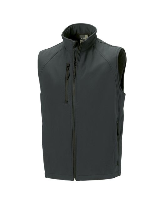 Russell Green 3 Layer Soft Shell Gilet Jacket (Titanium) for men