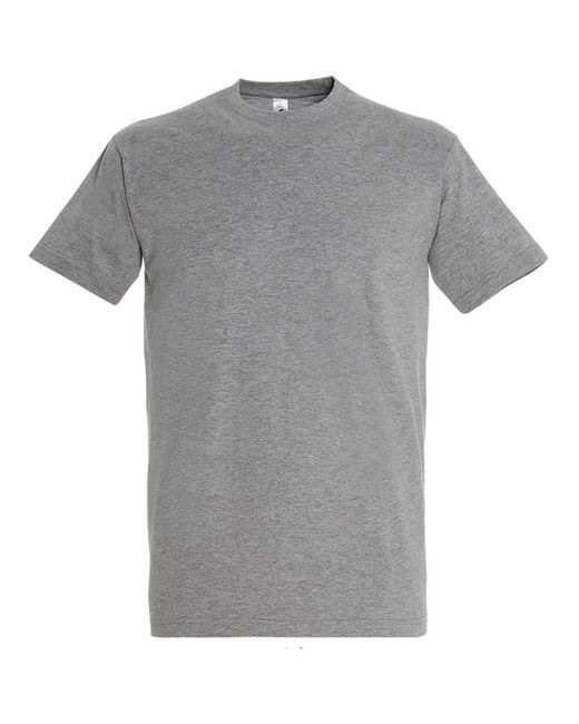 Sol's Gray Imperial Heavyweight Short Sleeve T-Shirt Marl) Cotton for men