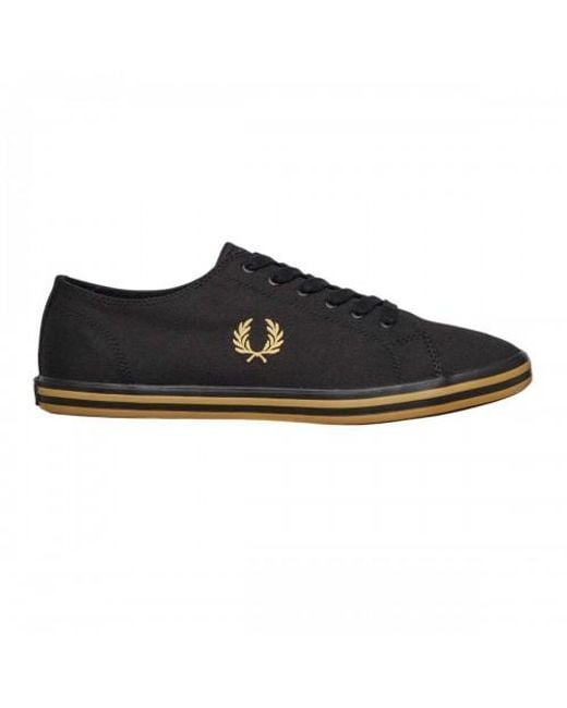 Fred Perry Black Ladies Kingston Twill Trainers