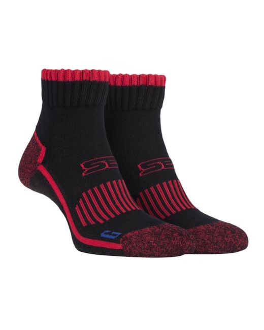 Storm Bloc Red Cotton Rich High Ankle Length Hiking Trekking Socks for men