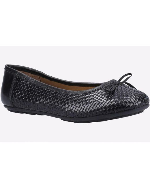 Hush Puppies Black Janelle Woven Ballerina