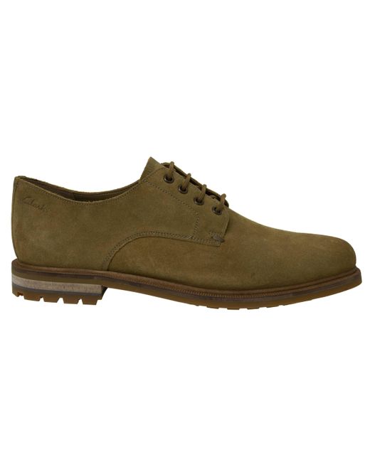 Clarks Black Foxwell Hall Dark Sand Shoes for men