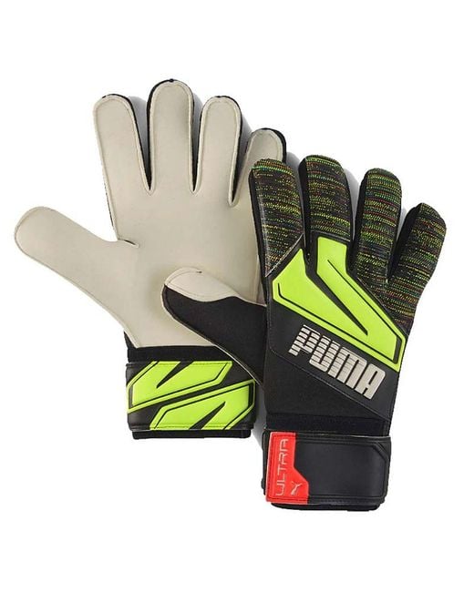 PUMA Green Ultra Grip 1 Rc Game On Goalkeeper Gloves Textile for men