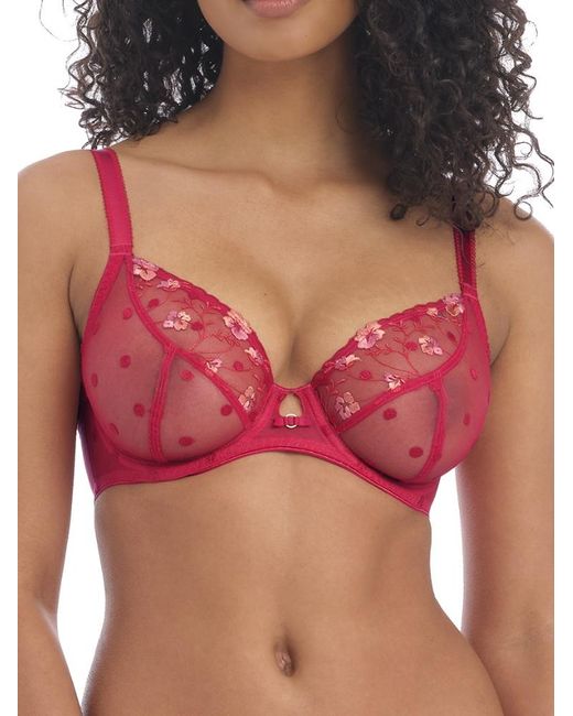 Freya Red Awakening Plunge Bra