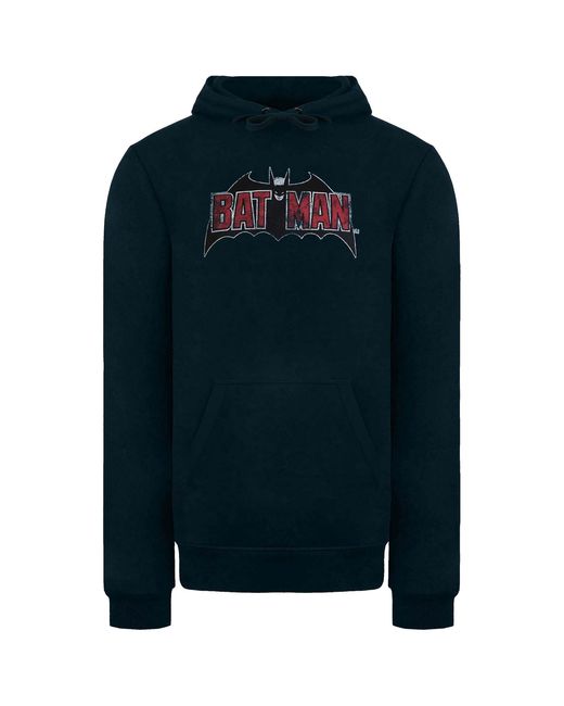 Dc Comics Blue Vintage Batman Logo Hoodie Cotton for men