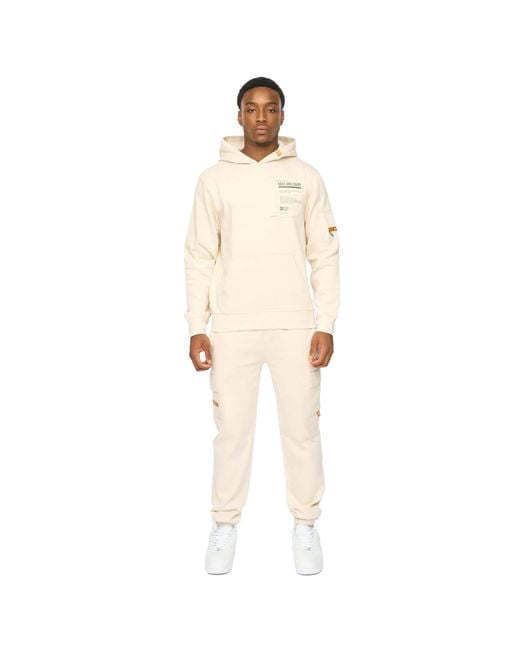 Duck and Cover Natural Adamsberg Hoodie And Joggers Set (Off) for men